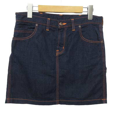 【中古】ブルーブルー BLUE BLUE スカート デニム ミニ オレンジステッチ 1 紺 レディース 【ベクトル 古着】 251112