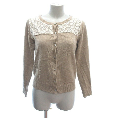 楽天市場 中古 マジェスティックレゴン Majestic Legon ニットカーディガン 長袖 レース F ベージュ Ct レディース ベクトル 古着 1112 ベクトルプレミアム店 ブランド古着の買取販売ベクトル