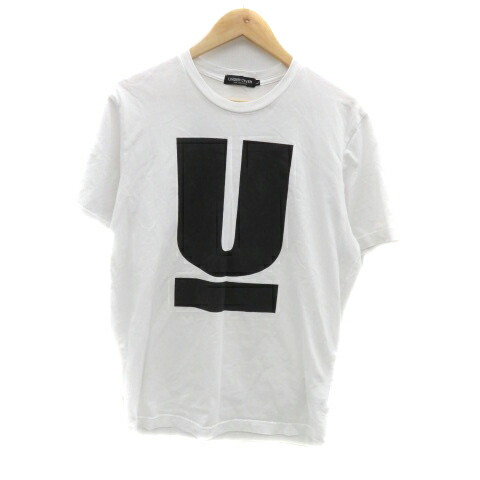 【中古】アンダーカバー UNDERCOVER TEE BASIC U Tシャツ カットソー クルーネック 半袖 プリント L オフホワイト 黒 ブラック /HO7 UB0D3801 ■GY53 メンズ 【ベクトル 古着】 251112