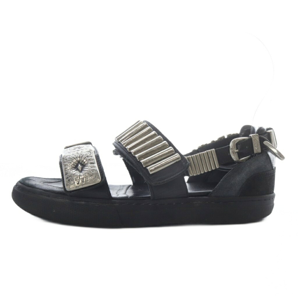 【中古】トゥーガ プルラ TOGA PULLA 金属元素 スニーカー サンダル METAL SNEAKER SANDALS 同盟罷業一回り 36 黒いこと /YO22 ■GY53 レディース 【ベクター 古着】 251126