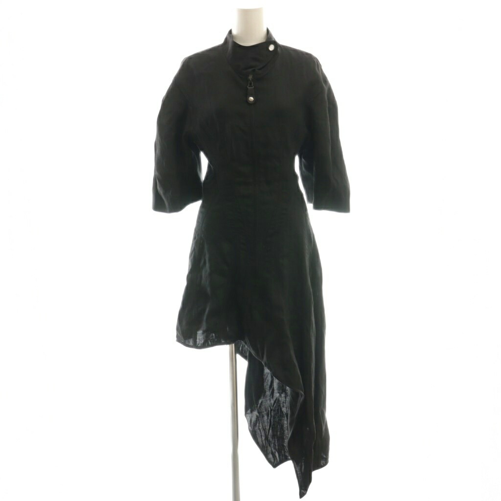 【中古】ステラマッカートニー STELLA McCARTNEY ワンピース ミモレ ロング 五分袖 38 黒 ブラック /AT ■OS ■GY57 レディース 【ベクトル 古着】 251114