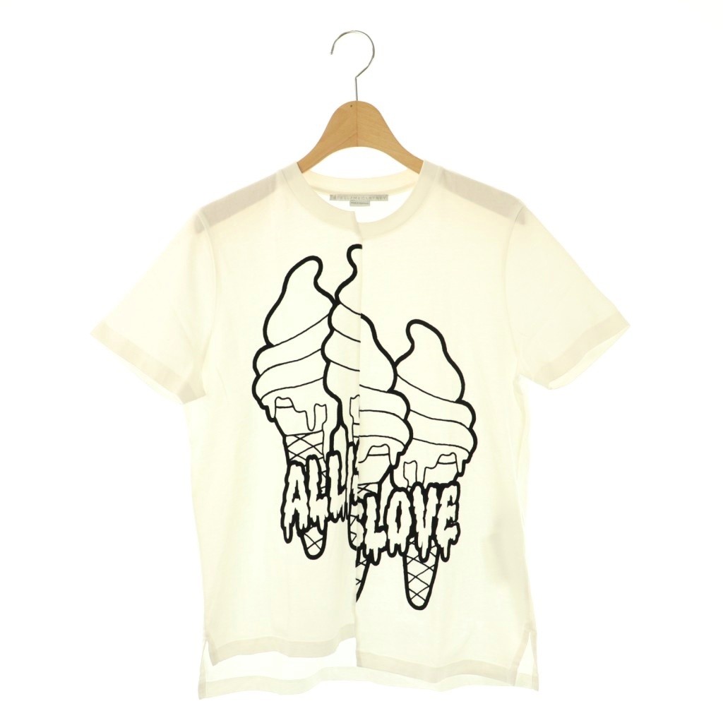 【中古】ステラマッカートニー STELLA McCARTNEY Tシャツ カットソー 半袖 コットン 36 白 黒 /NR ■GY57 レディース 【ベクトル 古着】 251113