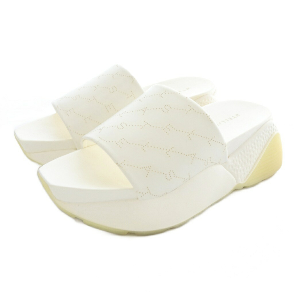 【中古】ステラマッカートニー STELLA McCARTNEY エクリプス モノグラム フラットサンダル 36 白 ホワイト /SR ■GY57 レディース 【ベクトル 古着】 251203