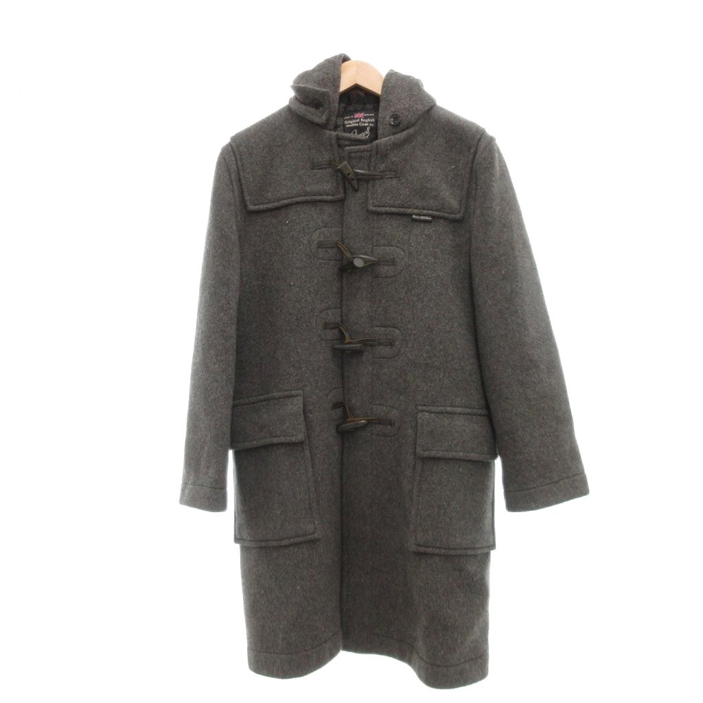 【中古】グローバーオール Gloverall モリス ダッフルコート 裏チェック 膝丈 GB38 グレー系 /UO ■GY58 メンズ 【ベクトル 古着】 251217
