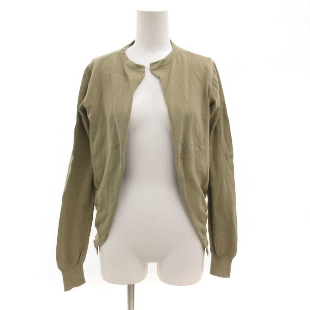 【中古】エムエムシックス メゾンマルジェラ MM6 Maison Margiela ガウンカーディガン ニット カレンダータグ M カーキ /JS ■GY60 レディース 【ベクトル 古着】 260210