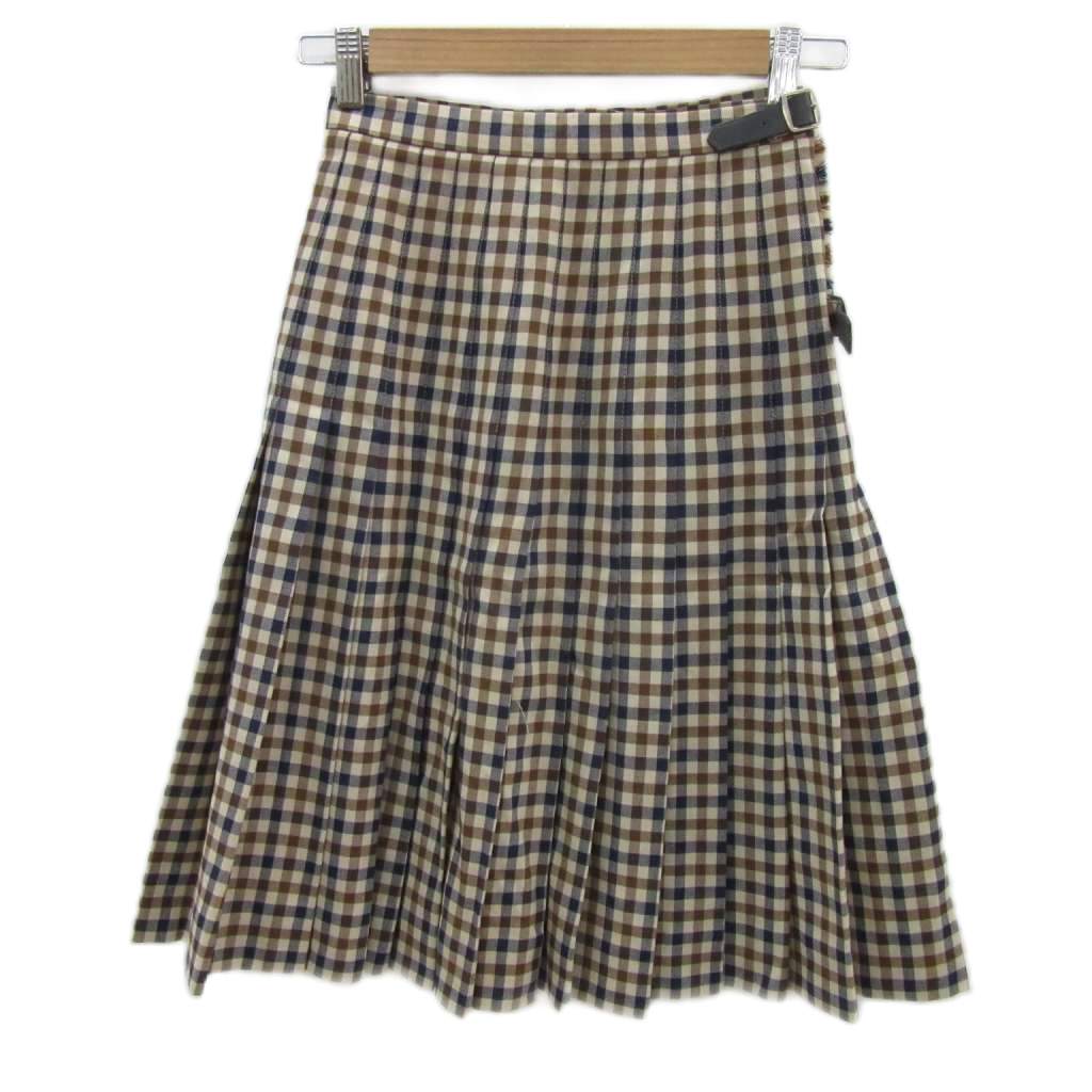 楽天市場】美品【中古】アクアスキュータム Aquascutum プリーツ