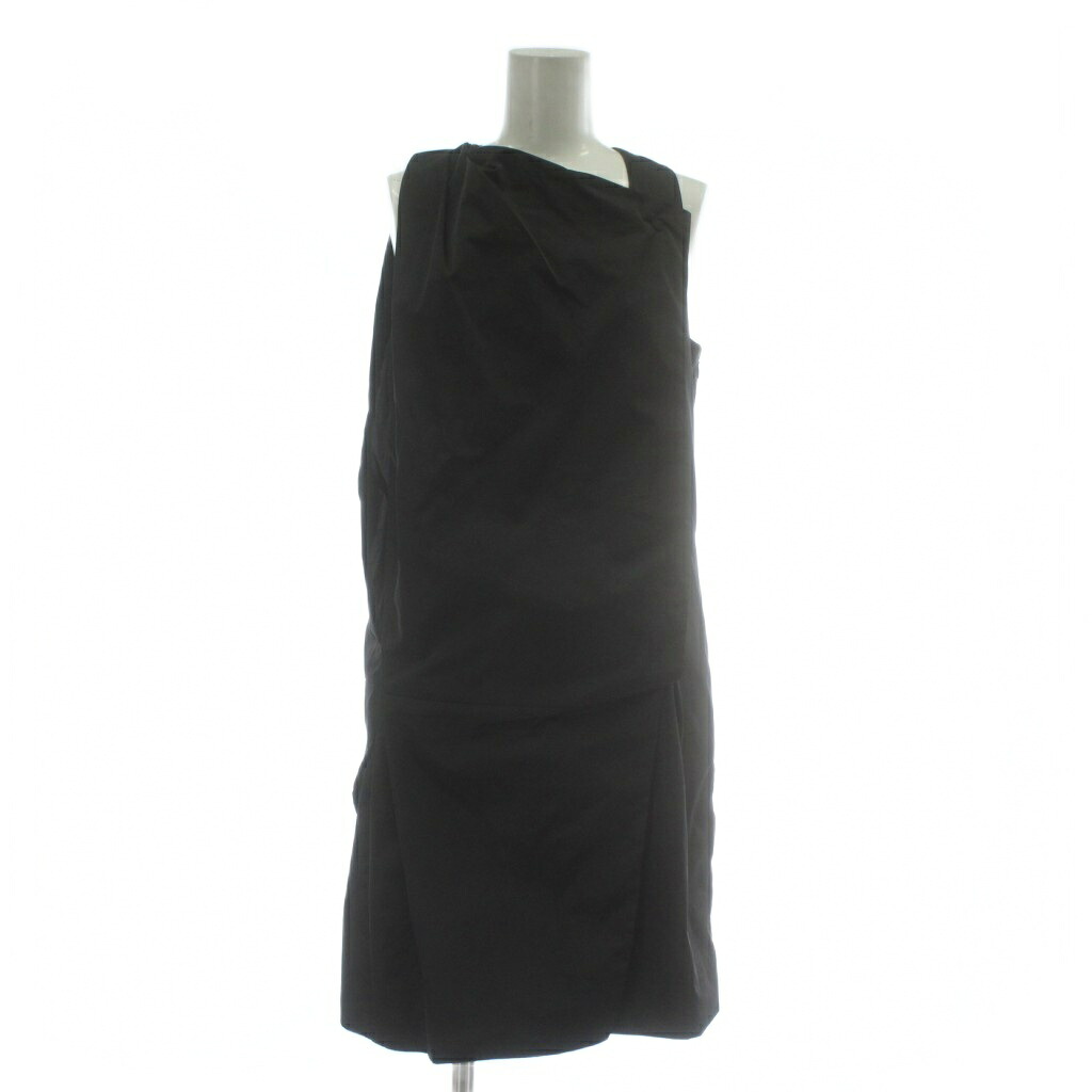 【中古】バレンシアガ BALENCIAGA BLACK DRESS ドレス ワンピース ノースリーブ ひざ丈 変形 36 XS 黒 ブラック 254385 TU302 /XZ レディース 【ベクトル 古着】 251224｜ブランド古着の買取販売ベクトル
