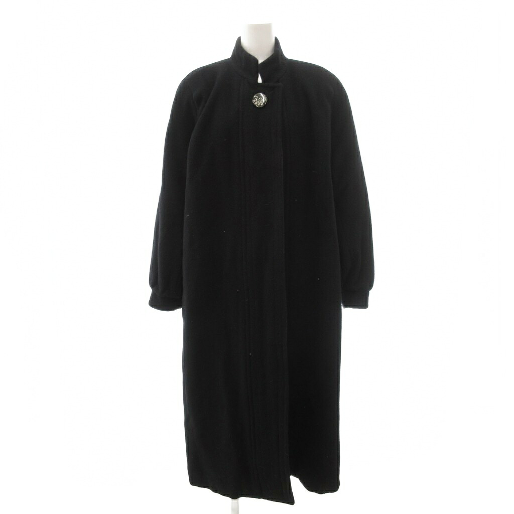 【中古】イタリヤ 伊太利屋 ロングコート ウール 11A2 黒 ブラック /UO ■GY59 レディース 【ベクトル 古着】 260106｜ブランド古着の買取販売ベクトル