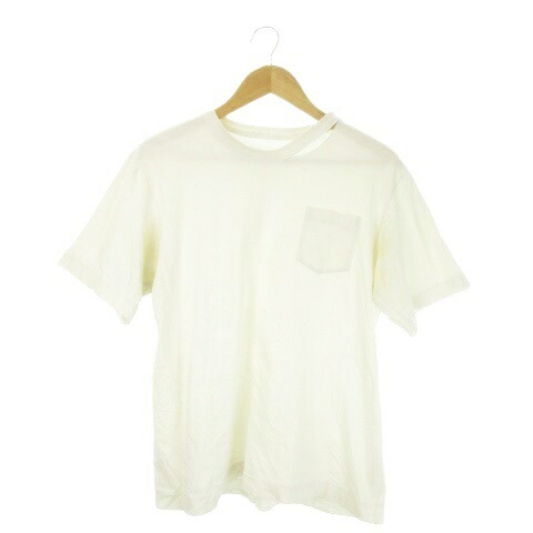 【中古】サカイ sacai 1351 半袖Tシャツ 1 白 ホワイト クルーネック クラッシュ加工 /AO11 ■GY58 メンズ 【ベクトル 古着】 260107