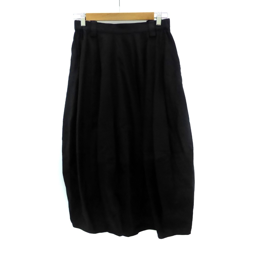 【中古】未使用品 萌 MOYURU フレアスカート M～L 黒 ブラック 無地 ミモレ丈 /HO13 ■GY61 レディース 【ベクトル 古着】 260123