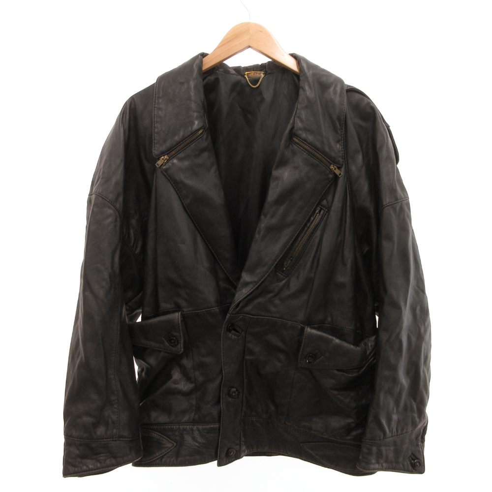 楽天市場】イタリア製 VERA PELLE レザージャケット モード ブラック