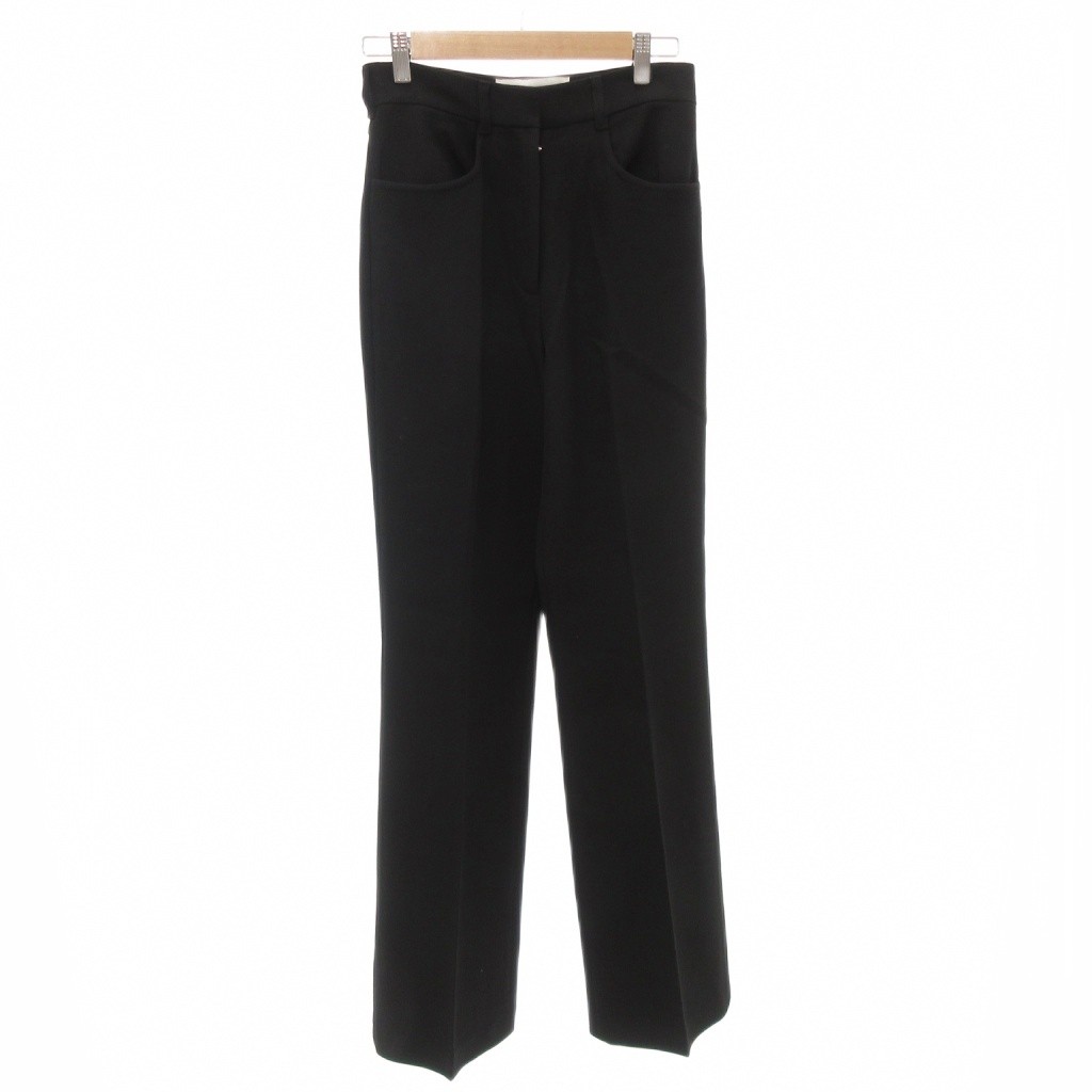 【中古】ROHE パンツ スラックス ストレート ウール 34 黒 ブラック /FF ■GY62 レディース 【ベクトル 古着】 260215
