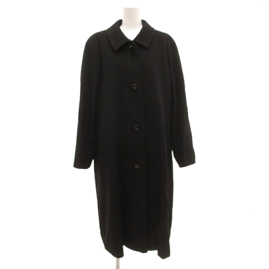 【中古】トスカーナ TOSCANA ステンカラーコート ロング カシミヤ メルトン 黒 ブラック /JS ■ECC001 レディース 【ベクトル 古着】 260214｜ブランド古着の買取販売ベクトル