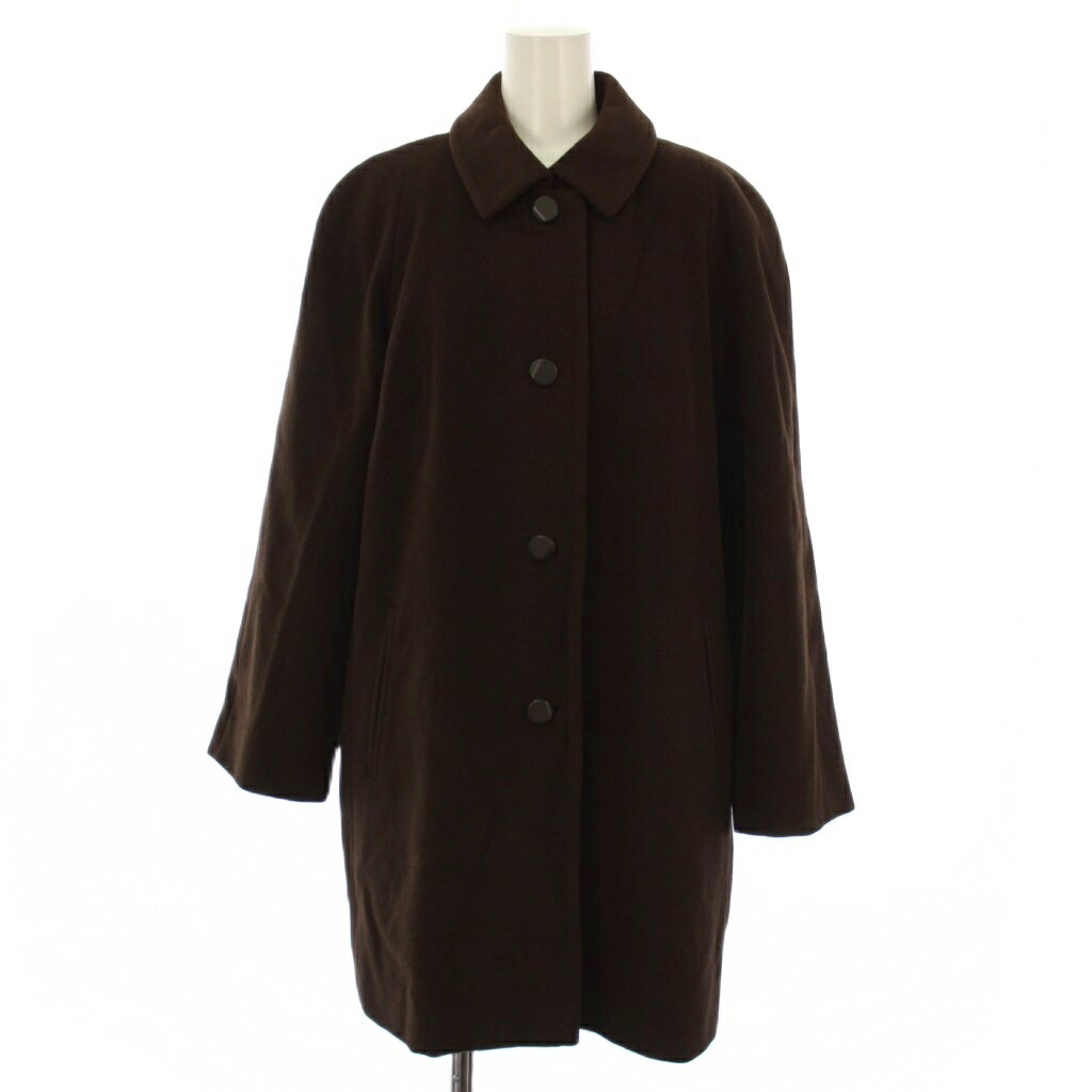 【中古】サンヨーコート SANYO COAT ステンカラーコート ロング アンゴラ ウール 11 茶 /BM ■ECD001 レディース 【ベクトル 古着】 260226