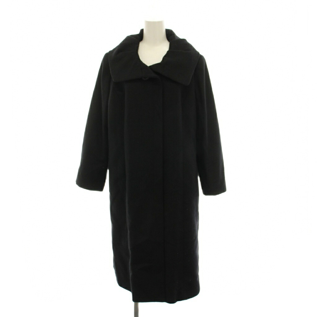 【中古】ニナリッチ NINA RICCI ロングコート カシミヤ アウター L 黒 /YM ■ECD001 レディース 【ベクトル 古着】 260227