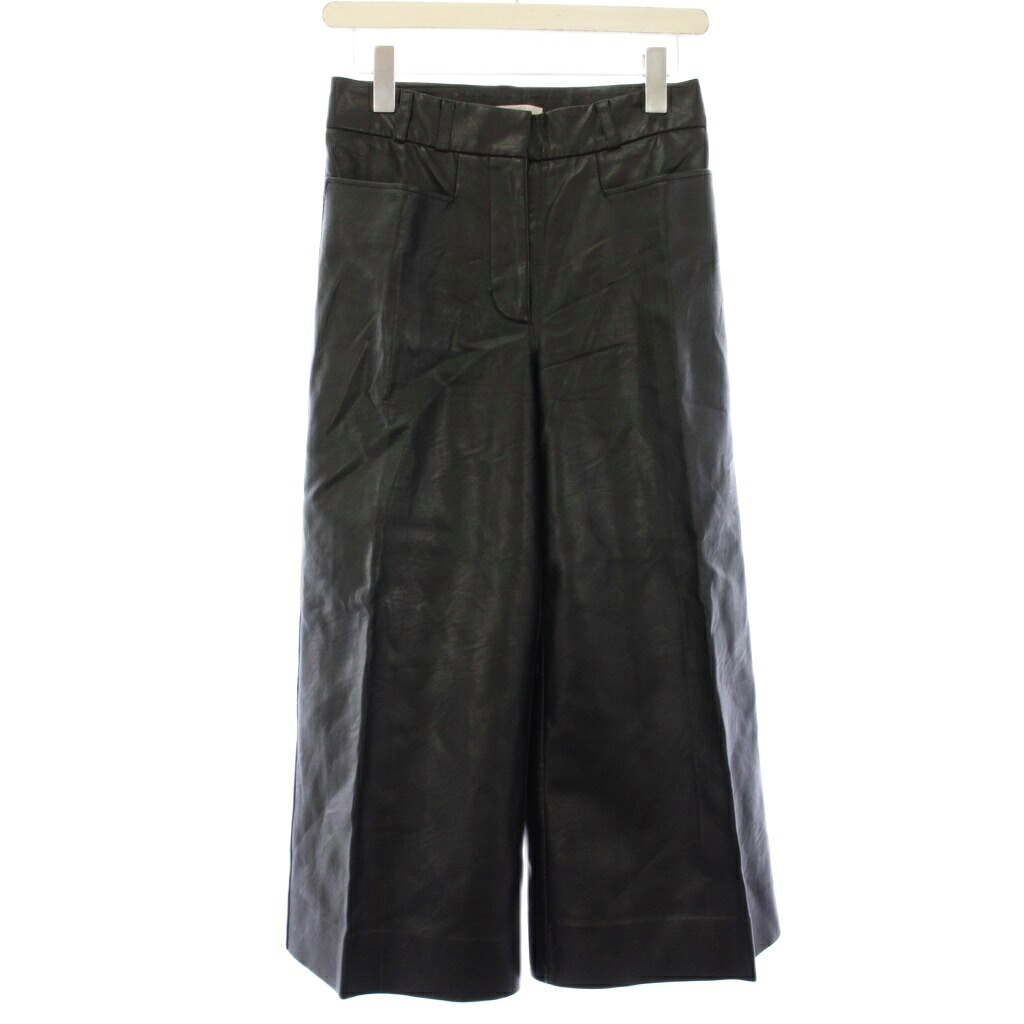【中古】ステラマッカートニー STELLA McCARTNEY フェイクレザー ワイドパンツ 34 黒 ブラック 1003159 /TK ■ECD001 レディース 【ベクトル 古着】 260227｜ブランド古着の買取販売ベクトル