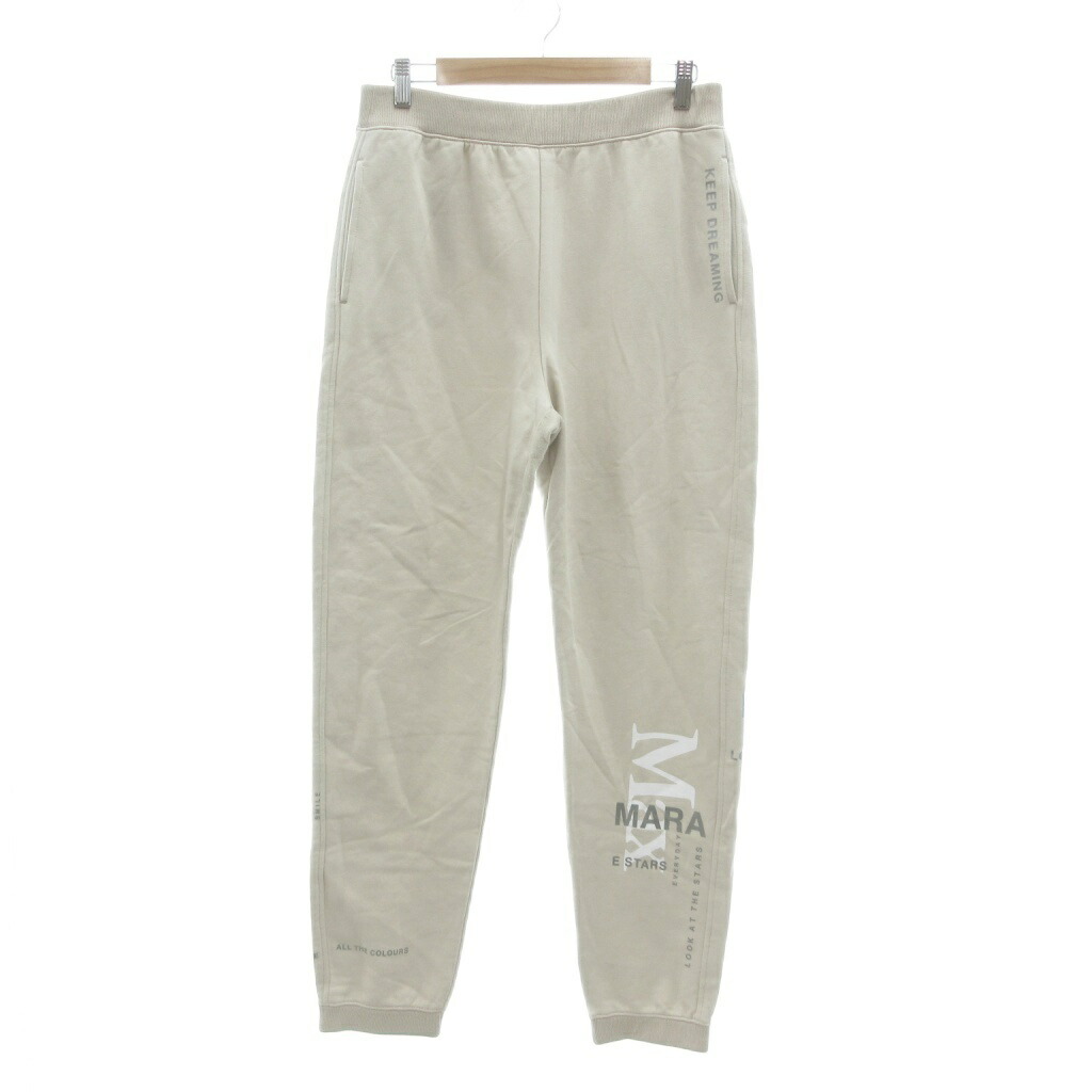 【中古】Sマックスマーラ  Max Mara ピアデナ ジョガーパンツ L イージー ロゴ ベージュ 2397810231 /NU ■GY62 レディース 【ベクトル 古着】 260309
