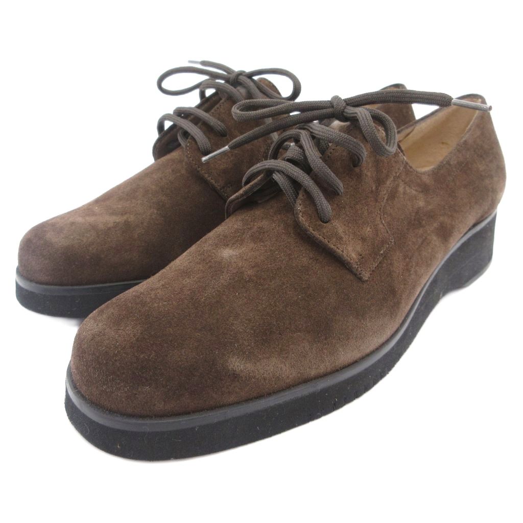 【中古】サルヴァトーレフェラガモ Salvatore Ferragamo ダービーシューズ 厚底 スエード レザー 6 茶 ブラウン /JS ■GY62 レディース 【ベクトル 古着】 260309
