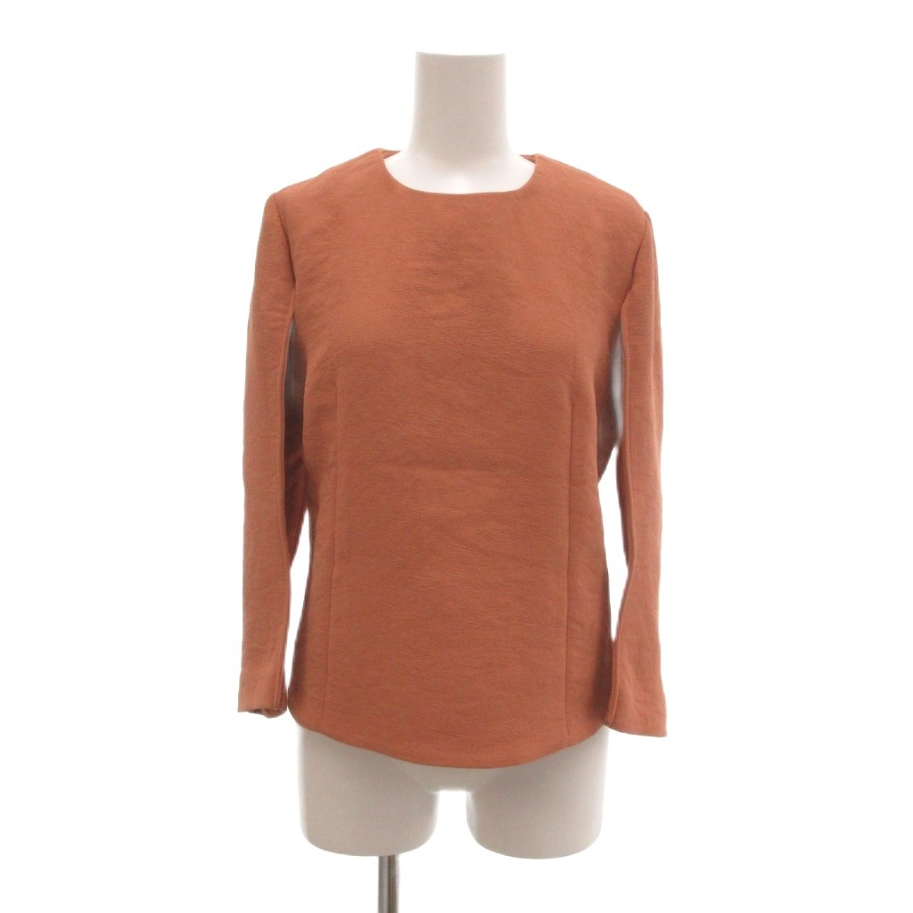 【中古】マルニ MARNI イタリア製 カットソー 38 長袖 クルーネック 袖タック オレンジ /NU ■GY62 レディース 【ベクトル 古着】 260309