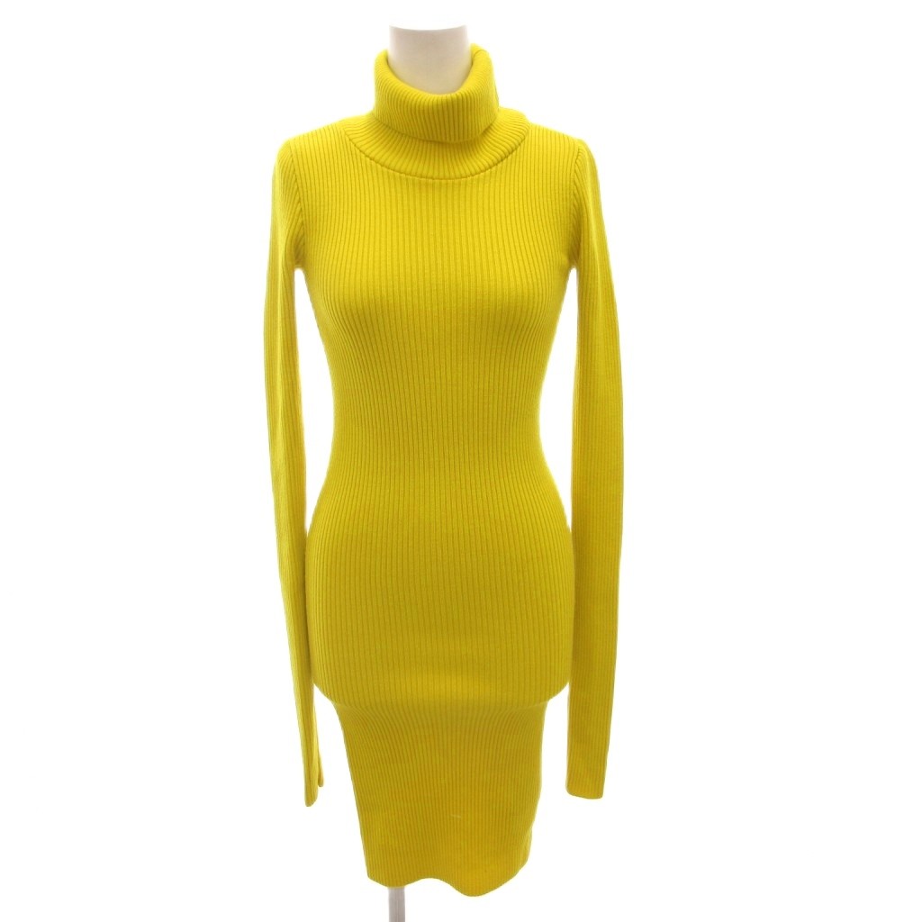 【中古】JACQUEMUS 編み物衣装 タートルネック 肋筋 長袖 34 黄 黄色 /FF ■GY62 レディース 【ベクター 古着】 260308