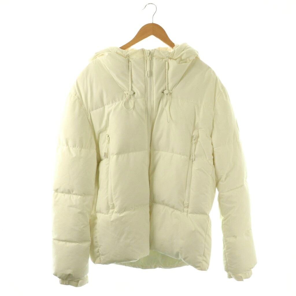 【中古】ザラ ZARA 中綿ジャケット ジップアップ フード USAXL ホワイト /DO ■ECD002 レディース 【ベクトル 古着】 260310