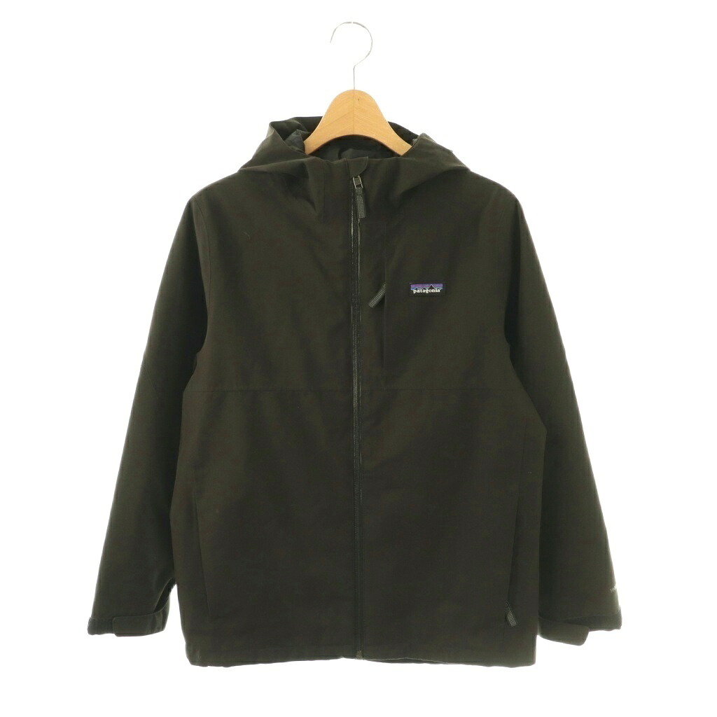 【中古】パタゴニア Patagonia ジャケット 上着 L 黒 ブラック フード付き 長袖 ロゴ/GP ■ECD002 メンズ 【ベクトル 古着】 260316