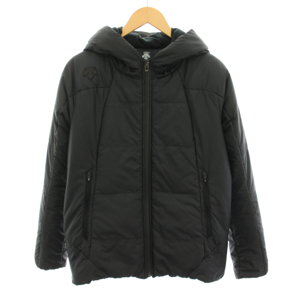 【中古】デサント DESCENTE ダウンジャケット アウター フード M 黒 ブラック DMMMJC42F0 /YT ■ECD002 メンズ 【ベクトル 古着】 260309