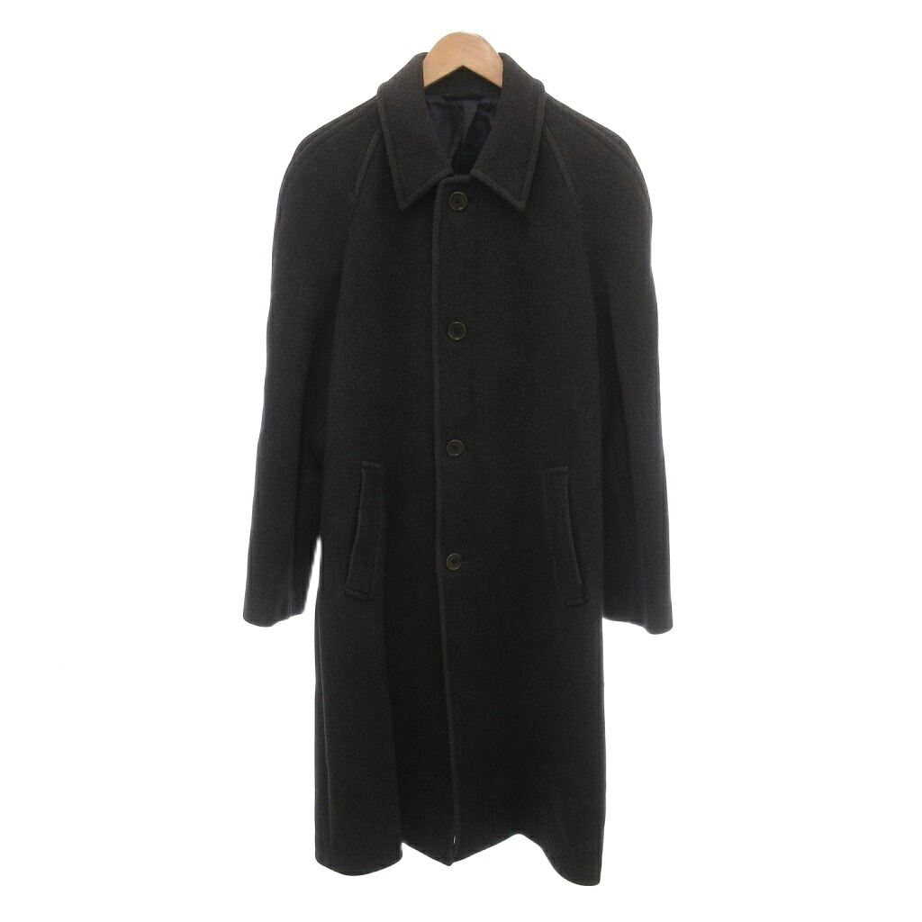 【中古】ブルックスブラザーズ BROOKS BROTHERS 美品 ステンカラーコート ロング丈 ウール 40R 黒 ブラック /SJ ■ECE003 メンズ 【ベクトル 古着】 260316