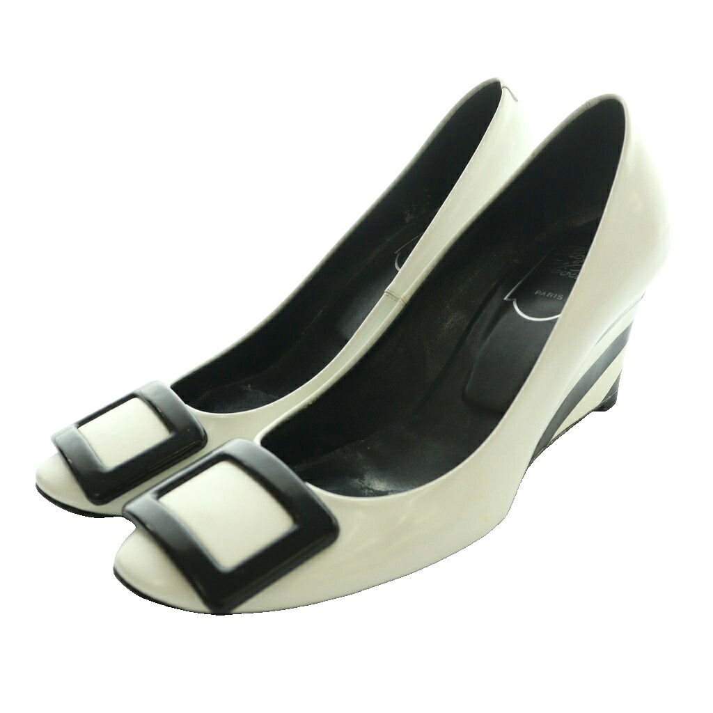 【中古】ロジェヴィヴィエ ROGER VIVIER ベル ヴィヴィエ Belle Vivier パンプス バックル 白 ホワイト 36.5 /SS ■OS ■GY62 レディース 【ベクトル 古着】 260313