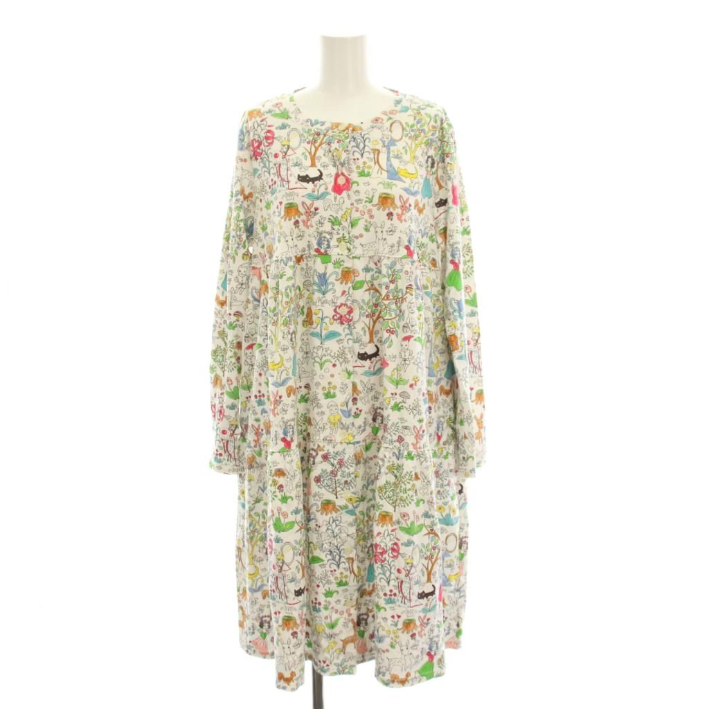 【中古】ツモリチサト スリープ tsumori chisato SLEEP ルームウェア ワンピース ロング 総柄 長袖 L マルチカラー /YM ■GY49 レディース 【ベクトル 古着】 260403