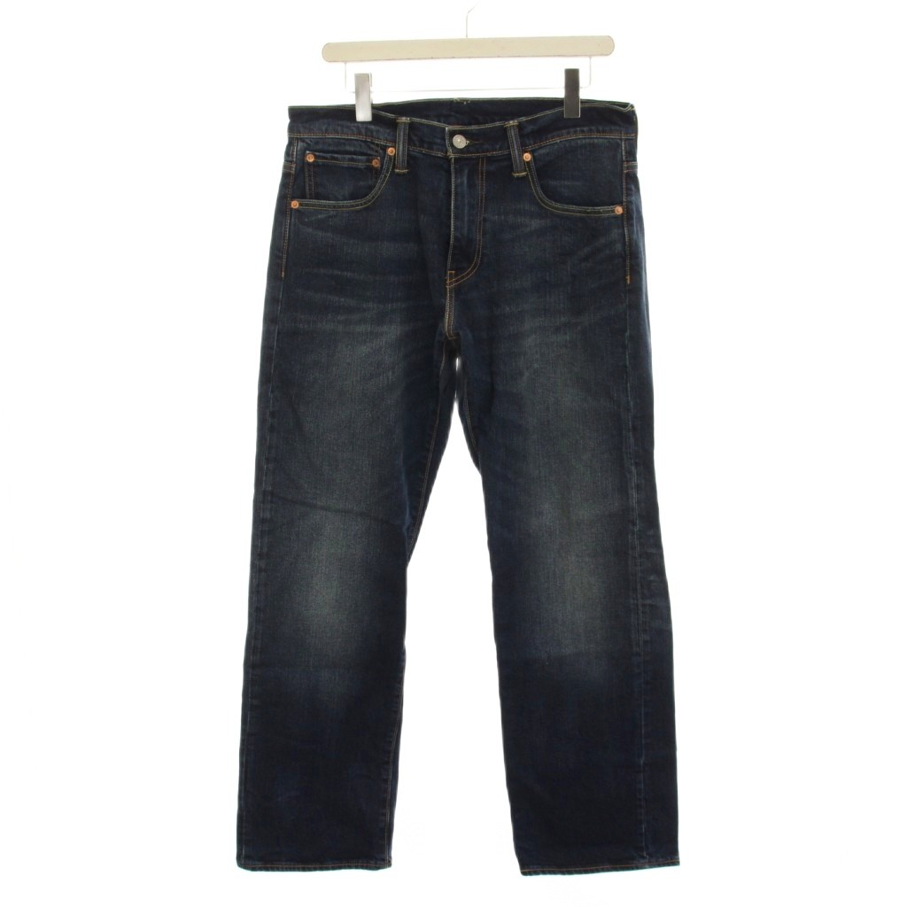 【中古】リーバイス Levi's 569 デニムパンツ ジーンズ W31 L32 紺 ネイビー ウォッシュ加工 ストレート フルレングス /YM ■GY49 メンズ 【ベクトル 古着】 260403