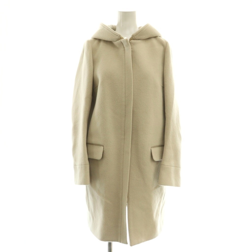 【中古】イエナ IENA 二重織りシャルムフードコクーンコート ノーカラーアウター フーディ ウール 38 ベージュ /CX ■ECC003 レディース 【ベクトル 古着】 260407|ブランド古着の買取販売ベクトル