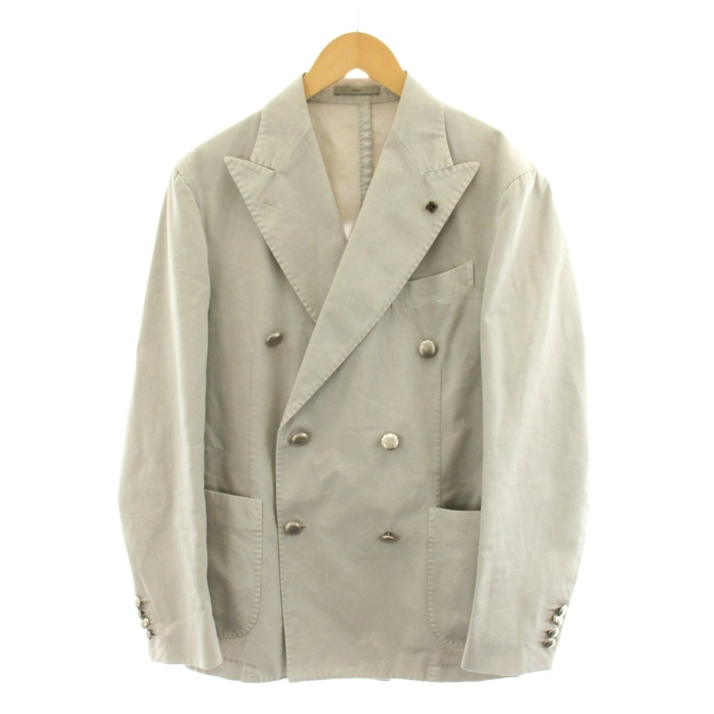 【中古】ボリオリ BOGLIOLI COAT テーラードジャケット ダブル コットン 46 グレー R4302G /AN50 ■ECB003 メンズ 【ベクトル 古着】 260407｜ブランド古着の買取販売ベクトル