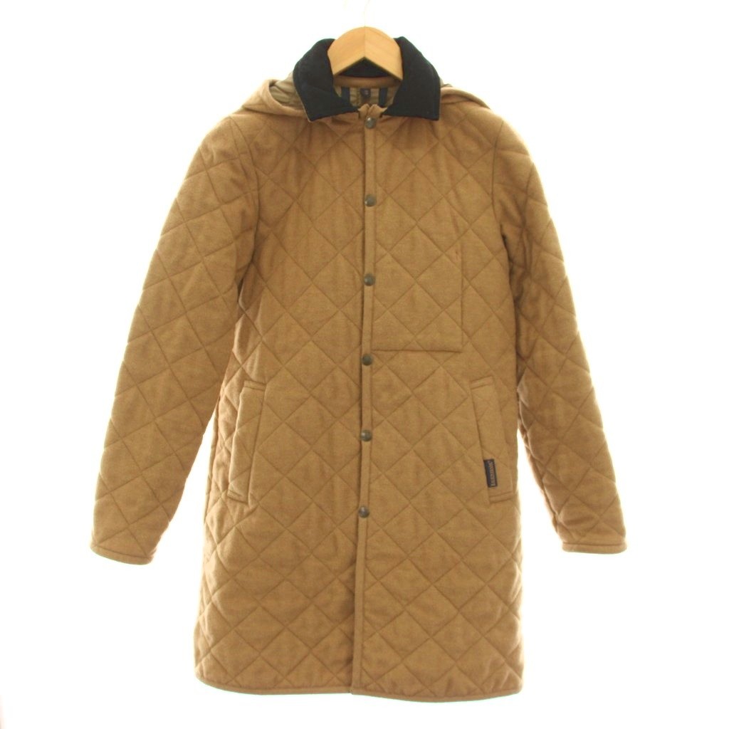 【中古】ラベンハム LAVENHAM キルティングコート 中綿 ウール アウター 10 38 ベージュ ブラウン フード付き 長袖 16-020-210-0007-3-0 /YM ■ECD003 レディース 【ベクトル 古着】 260407｜ブランド古着の買取販売ベクトル