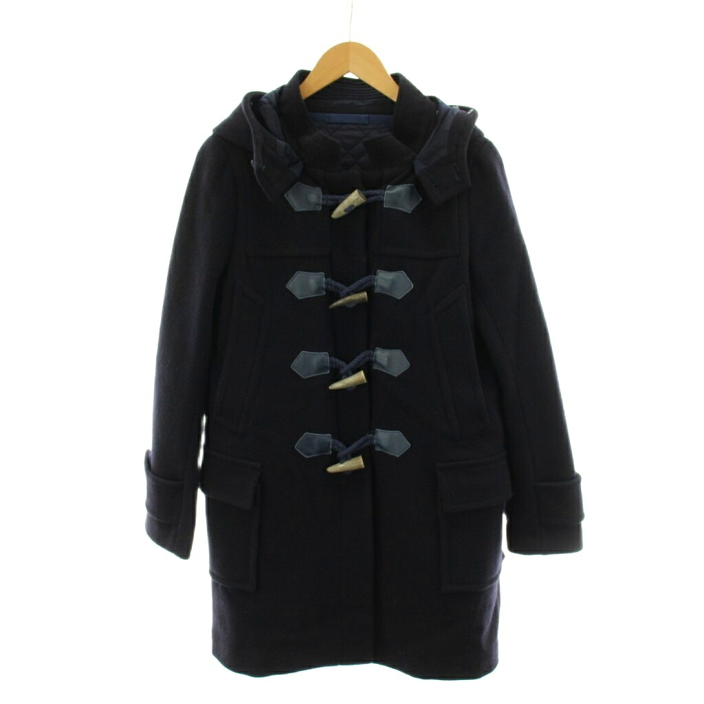 【中古】サカイラック sacai luck ダッフルコート ロング丈 ボンネット アウター 2 紺 米国海軍 14AWLU816 /AN66 ■ECD003 レディース 【ベクター 古着】 260408 コート・ジャケット-レディースファッション