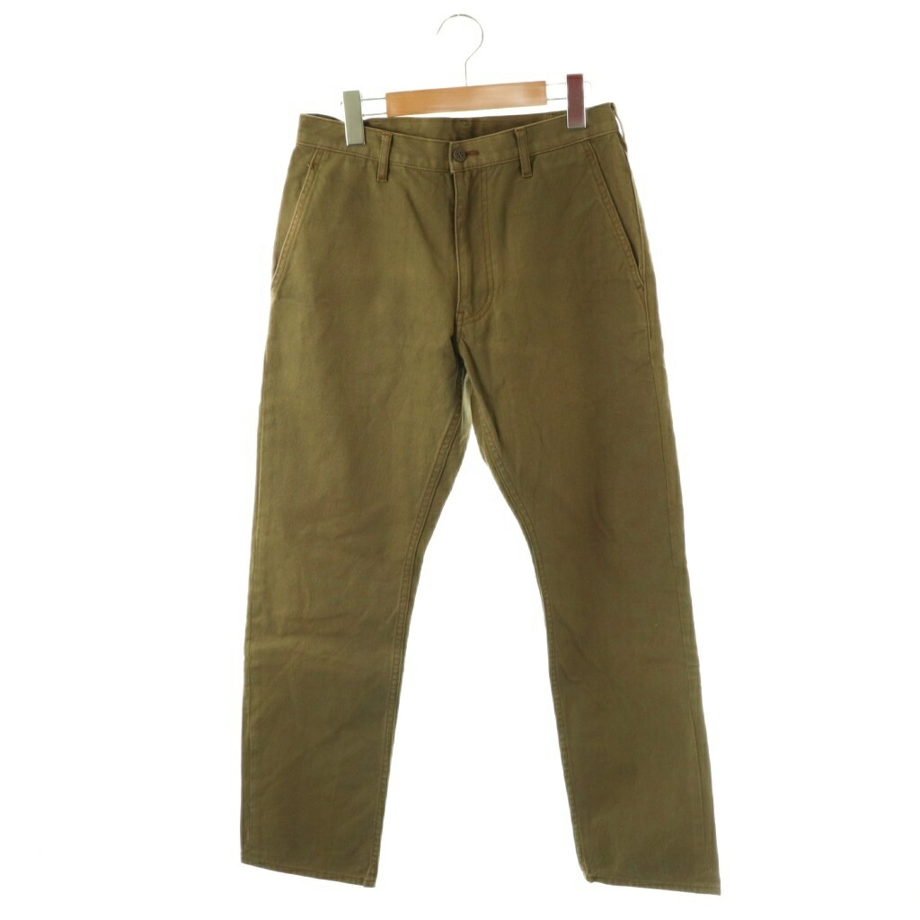 【中古】コムデギャルソンオムプリュス COMME des GARCONS HOMME PLUS パンツ テーパード ジッパーフライ コットン XS カーキ /NR ■ECE004 メンズ 【ベクトル 古着】 260415