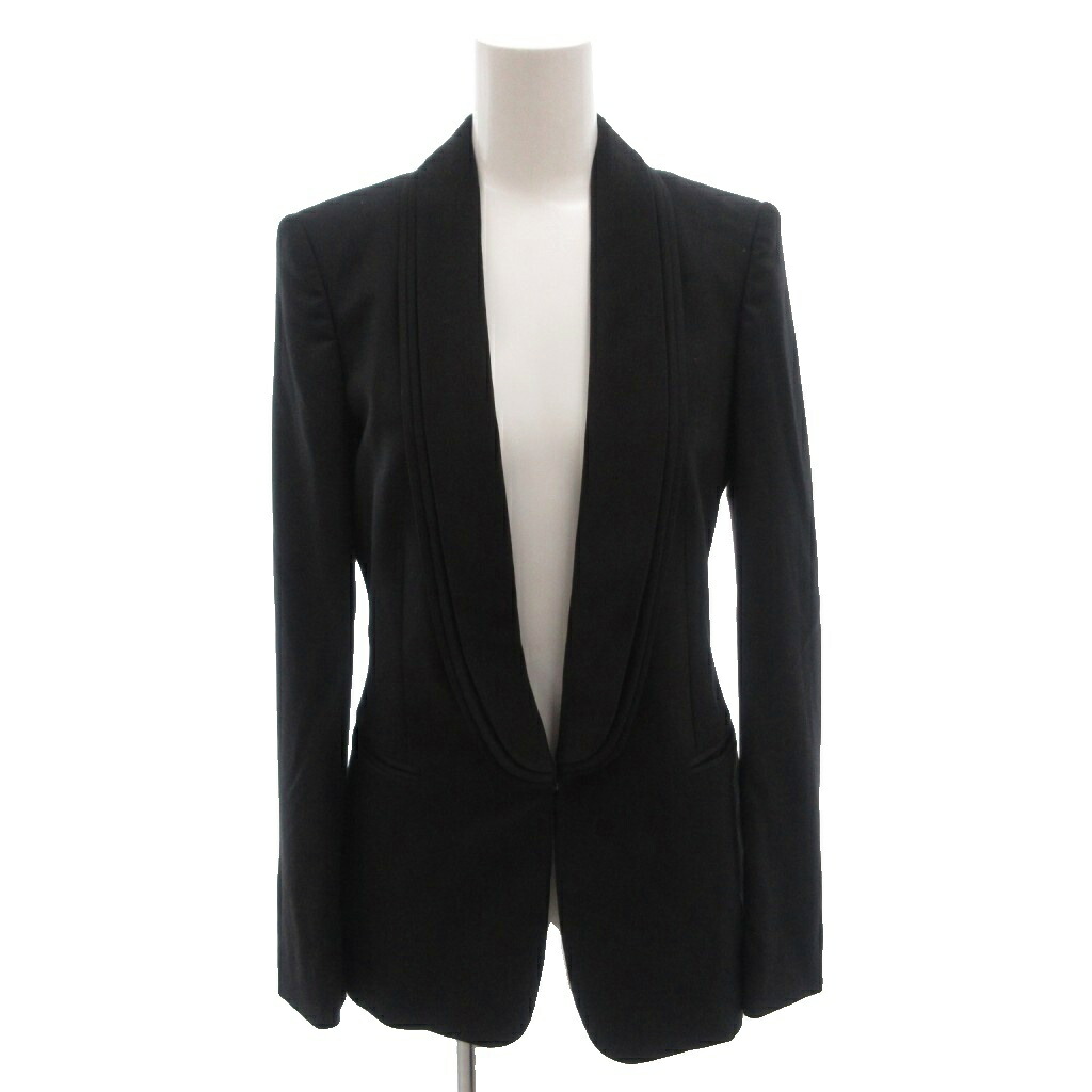 【中古】ステラマッカートニー STELLA McCARTNEY テーラードジャケット スポーツジャケット シングル 絨毛 ダブル色合い チェーン店 36 黒 黒いこと /FF ■GY62 レディース 【ベクター 古着】 260411 コート・ジャケット-レディースファッション