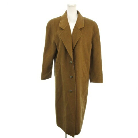 【中古】クレモナ Cremona コート ウール カシミヤ混 9A3 茶 ブラウン 無地 ノッチドラペル 長袖 190-1039 /AH41 ■ECD001 レディース 【ベクトル 古着】 260414