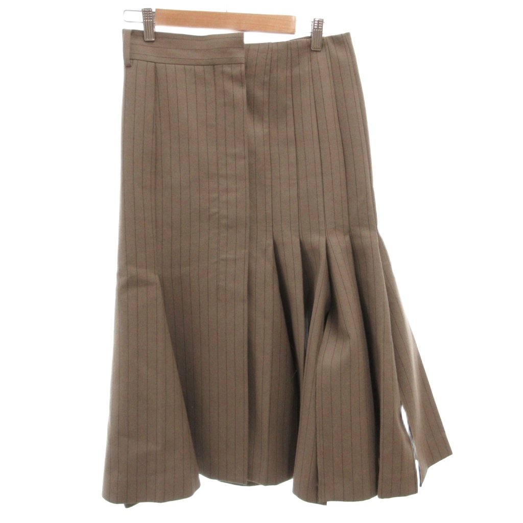 【中古】サカイ sacai チョークストライプスカート フレア ロング 2 ベージュ 22-06331 /FF ■GY57 レディース 【ベクトル 古着】 260517|ブランド古着の買取販売ベクトル