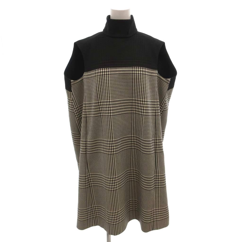 【中古】未当て嵌める品 ニナリッチ NINA RICCI 引き船付き添い人 ノースリーブ衣装 チドリ透かし彫り ノースリーブ ロング バイ色つや 34 ベージュ 黒 黒いこと /FF ■GY57 レディース 【ベクター 古着】 260520