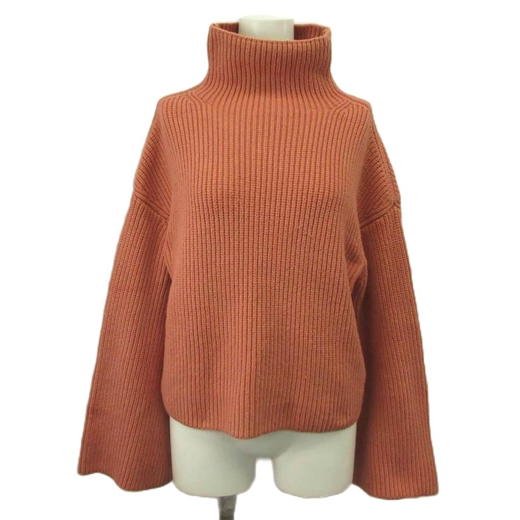 【中古】フォクシーニューヨーク FOXEY NEW YORK Petit Gateaux ニット セーター ピンク オレンジピンク タートルネック 長袖 ベルスリーブ /NP ■GY62 レディース 【ベクトル 古着】 260519｜ブランド古着の買取販売ベクトル 8,502円
