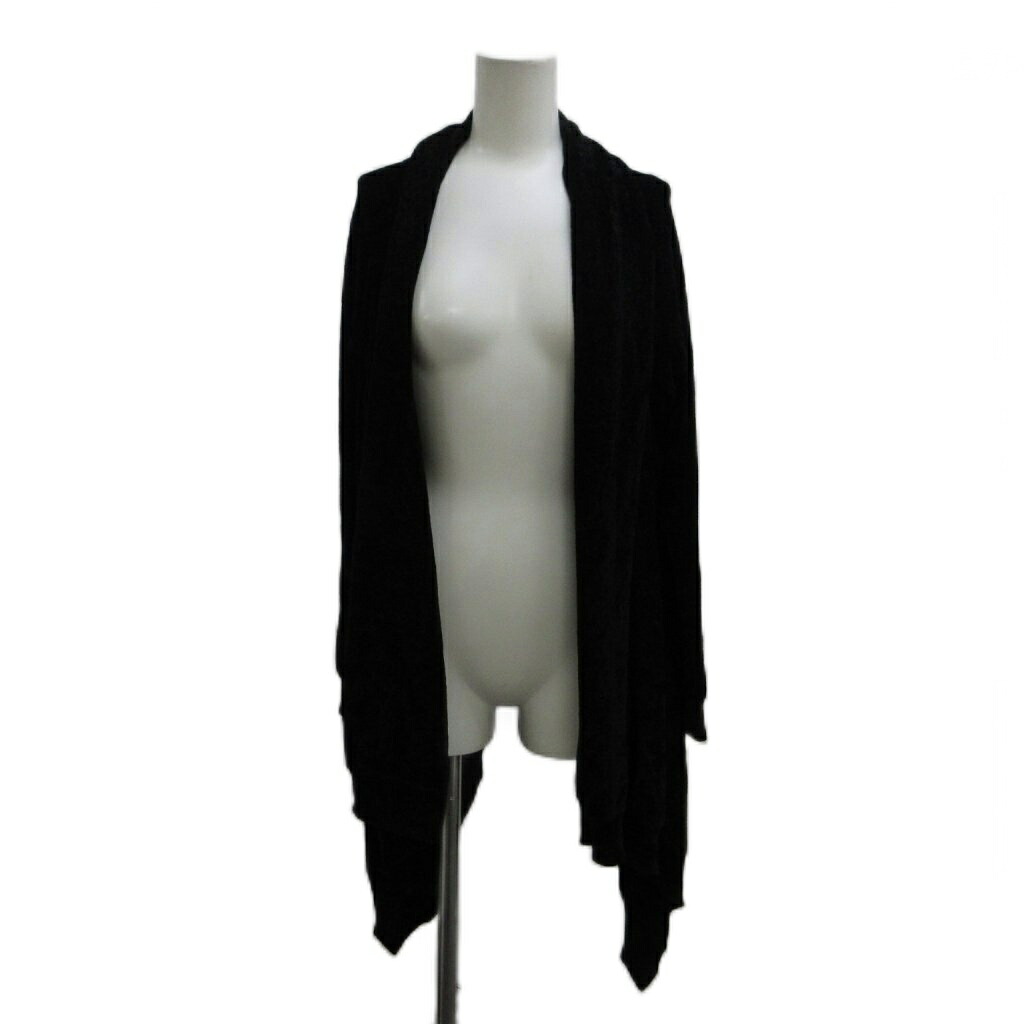 【中古】ムーサ MUSE ジレー 黒 黒いこと 無地 長袖 ドレープ 13-080-500-7030-1-0 /PP ■GY70 レディース 【ベクター 古着】 260604