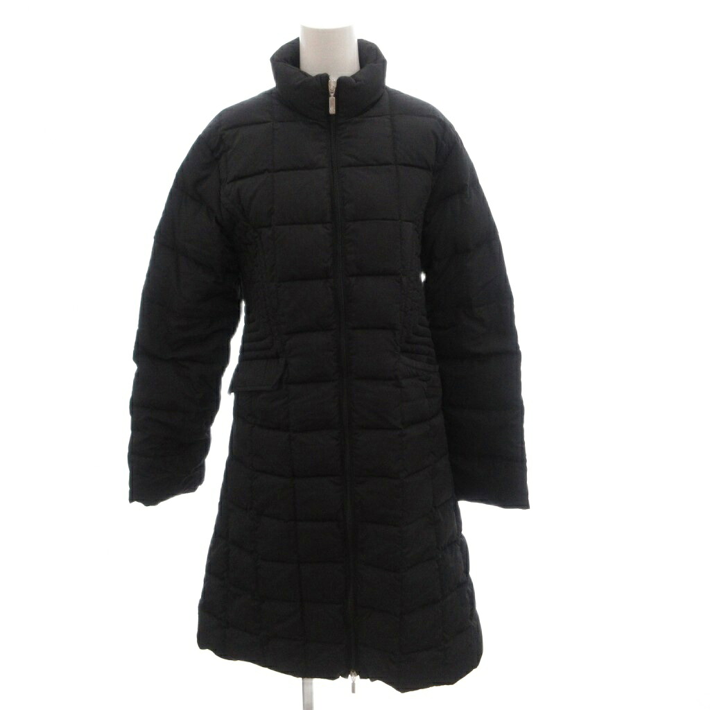 【中古】モンクレール MONCLER 茶タグ ダウンコート ジップアップ ナイロン ロング 1 黒 ブラック /FF ■GY53 レディース 【ベクトル 古着】 260607|ブランド古着の買取販売ベクトル