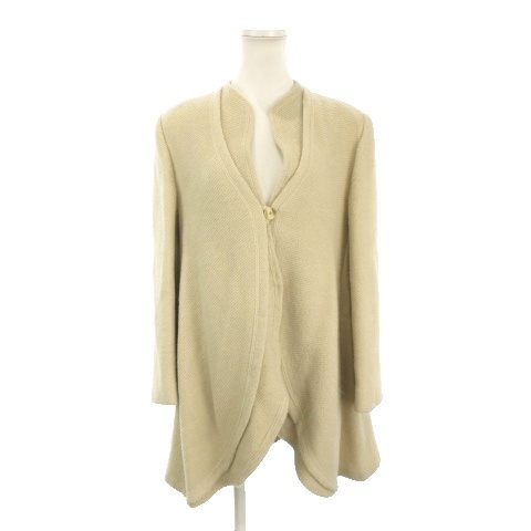 【中古】ジョルジオアルマーニ GIORGIO ARMANI ジャケット 上着 アルパカ 38 ベージュ Vネック 長袖 レイヤードデザイン FG4926 /AO1 ■ECD005 レディース 【ベクトル 古着】 260610｜ブランド古着の買取販売ベクトル