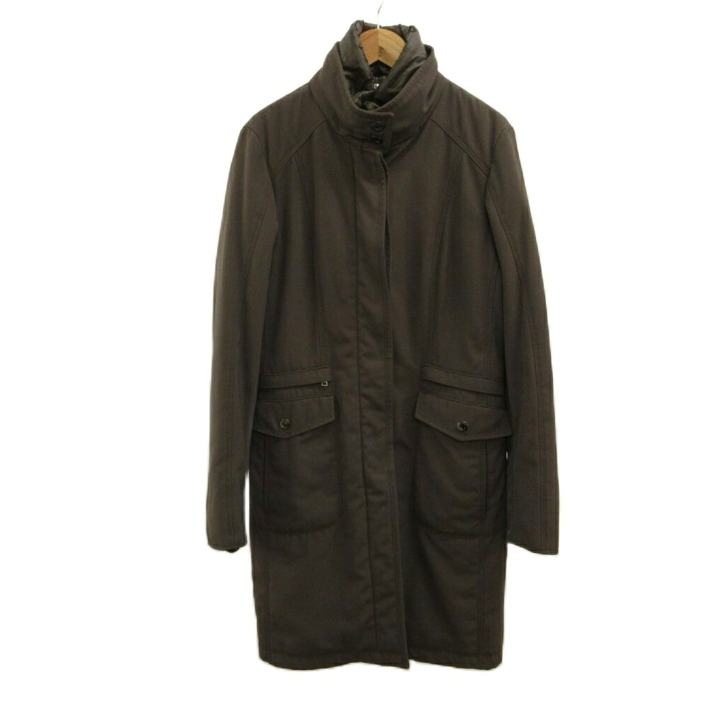 【中古】ヘルノ HERNO スタンドカラーコート 茶 ブラウン 無地 ハイネック 長袖 ロング丈 /PP ■ECA006 レディース 【ベクトル 古着】 260618｜ブランド古着の買取販売ベクトル