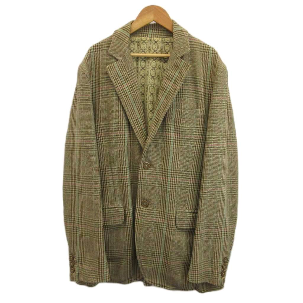 【中古】エトロ ETRO チェックジャケット ジャケット 上着 M 茶色 ブラウン テーラード シングルブレスト 長袖 062-10020-9004 /KK ■GY62 【ベクトル 古着】 260618｜ブランド古着の買取販売ベクトル
