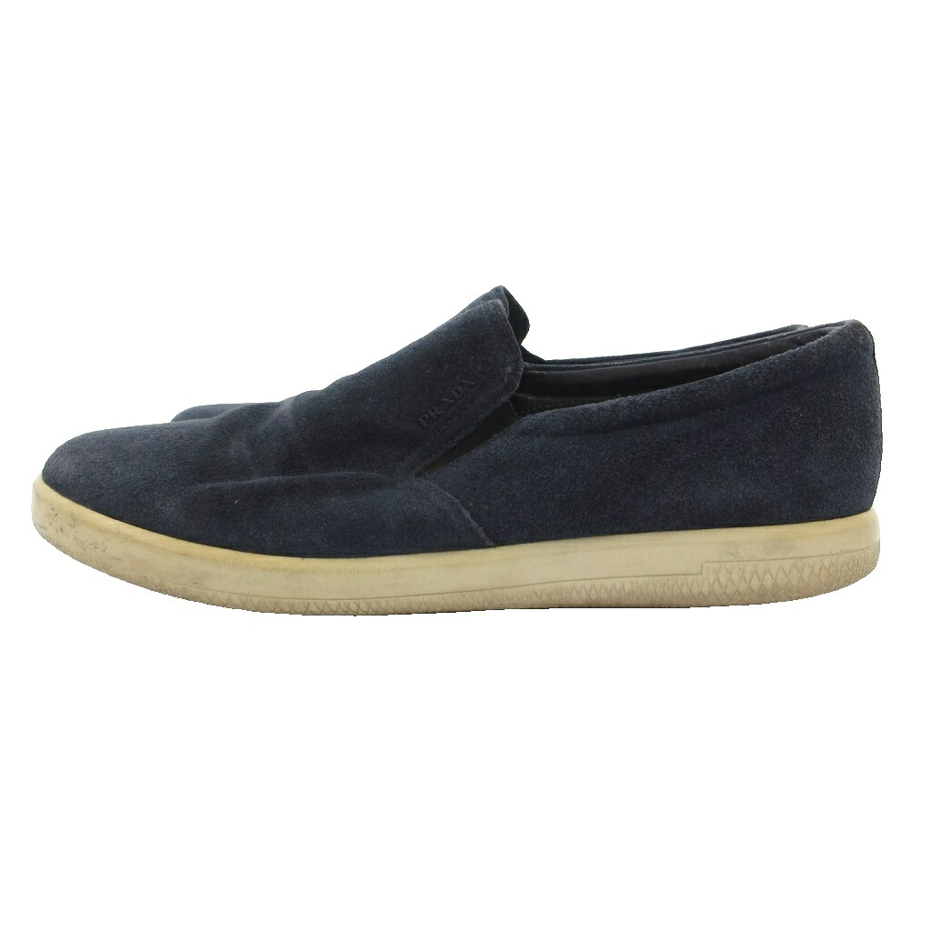 【中古】プラダスポーツ PRADA SPORT スリッポン スニーカー シューズ 27 スエード スウェード 紺 ネイビー ロゴ /SD ■GY62 メンズ 【ベクトル 古着】 260617|ブランド古着の買取販売ベクトル