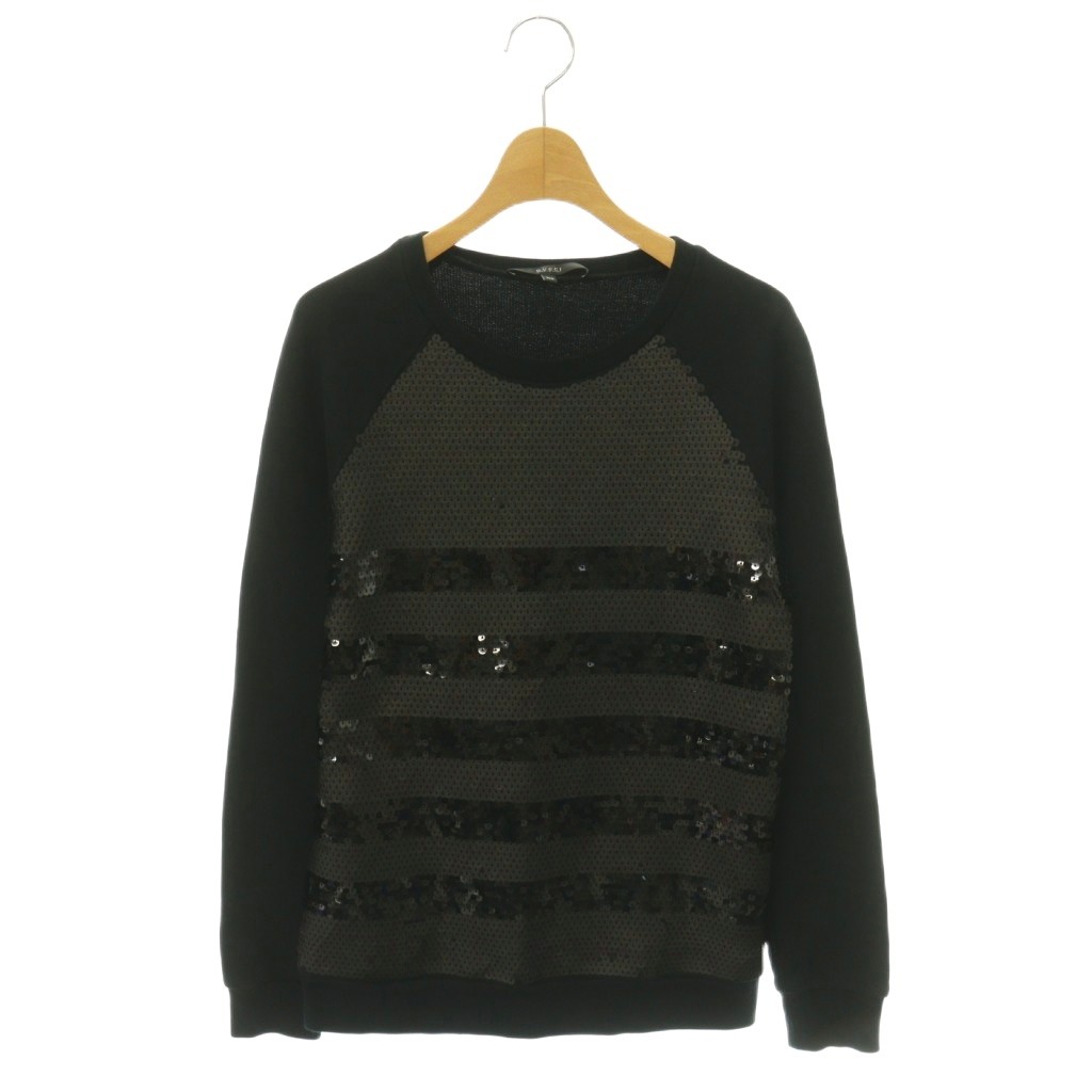 【中古】グッチ GUCCI スパンコール装飾 トレーナー スウェット プルオーバー XS 黒 ブラック /CX ■GY62 レディース 【ベクトル 古着】 260702|ブランド古着の買取販売ベクトル