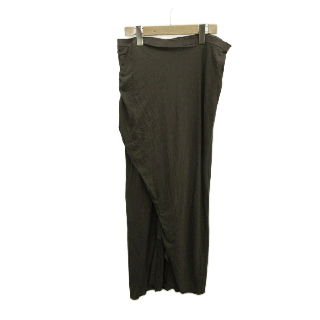 【中古】リックオウエンス Rick Owens ラップスカート 40 茶 ブラウン ロング丈 タイトシルエット スリット入り /PP ■ECA007 レディース 【ベクトル 古着】 260715|ブランド古着の買取販売ベクトル