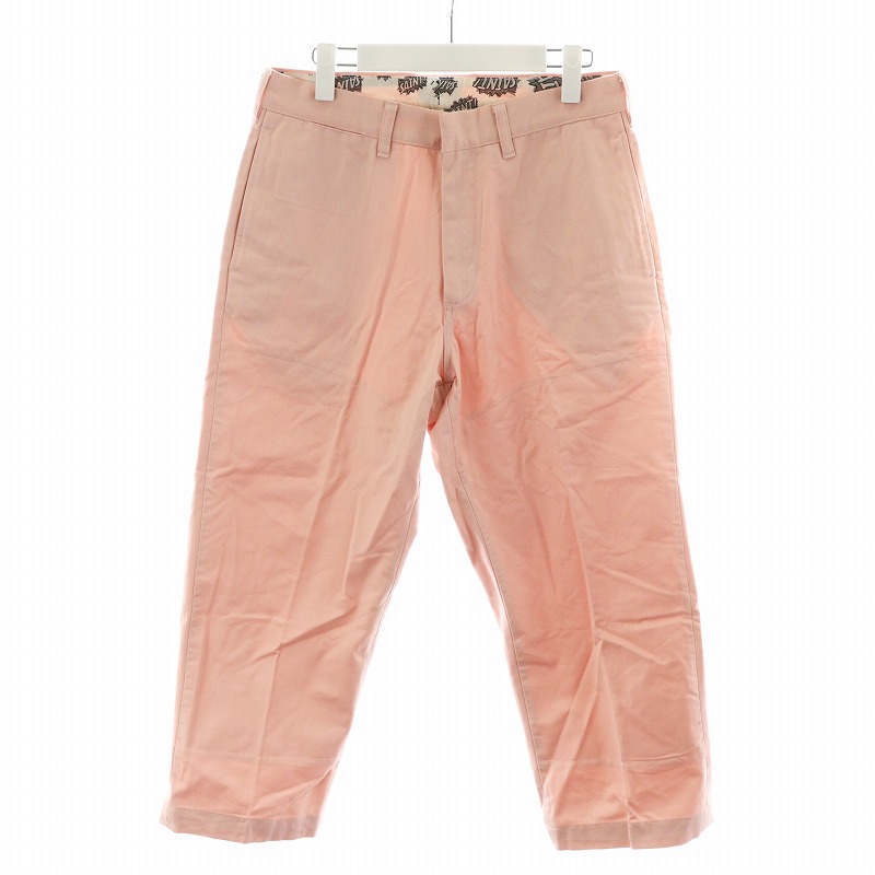 【中古】仙マイケル SAINTMICHAEL WIDE PANTS CHINO チノズボン下 チノ食麺麭 ファスナー飛球 綿織物 M サクラ色 SM-YS8-0000-050 /AN18 メンズ 【ベクター 古着】 250623 メンズファッション-ズボン・パンツ